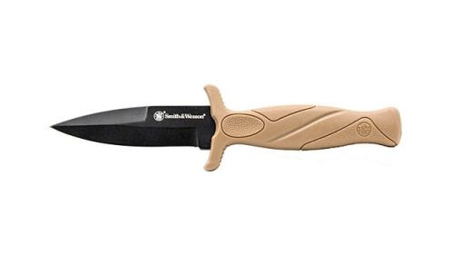 S&W KNIFE FDE BOOT KNIFE 2.75" BLADE W/FDE SHEATH & CLIP