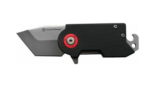 S&W KNIFE BENJI FOLDING BLADE 4.25" TOTAL LENGTH W/BTTL OPNR