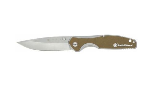 S&W KNIFE CLEFT 3.25" SPRING ASSIST G10 SCALES HANDLE