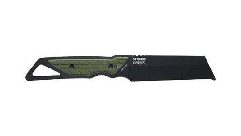 SCHRADE KNIFE OUTBACK CLEAVER FIXED 3.6" BLACK/GREEN