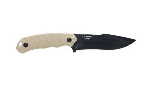 SCHRADE KNIFE I-BEAM 5" FIXED AUS-8 BLACK/FDE G10 HANDLE