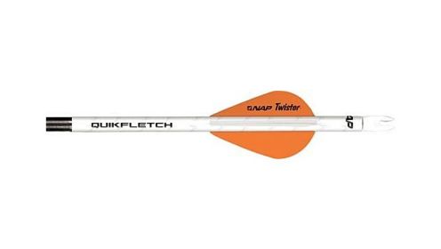 NAP QUICKFLETCH W/2" TWISTER VANES WHITE/ORANGE/ORANGE 6PK