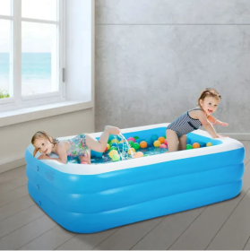 Inflatable Swimming Pools Family Swim Play Center Pool Blow Up Kiddie Pool For Family Inflatable Lounge Pool For Kids Baby Inflatable Water Ball