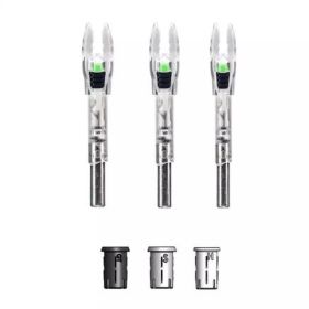 Nockturnal Shift Universal Green Lighted Nock 3/Pk