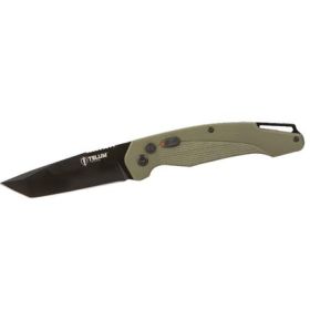 Telum Tactical Knife Titan Od Green Automatic 4In D2 Blade