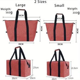 Extra Large Insulated Grocery Bag – Foldable & Reusable 5.28 Gallon Cooler Tote for Market Trips