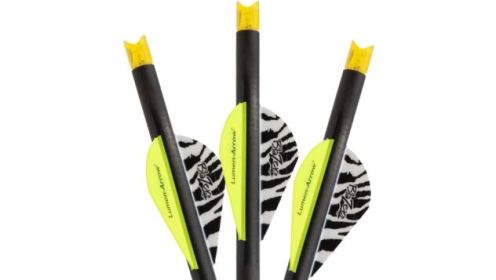 LUMENOK XBOW ARROW 20" CARBON (Option: HD ORANGE CRESCENT NOCK 3PK)